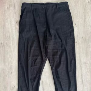 Rag & Bone Black Linen High Rise Trousers Dress Pants | Size 10